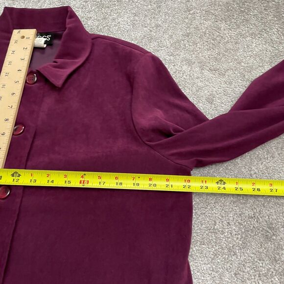 Briggs New York Shaket Shirt Jacket Womens Large Red Button Up Casual Workwear - Picture 7 of 10